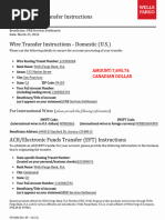 CIBC Wire Transfer Instructions | PDF | Wire Transfer | Payments