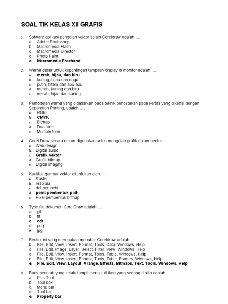 Soal Coreldraw 2011