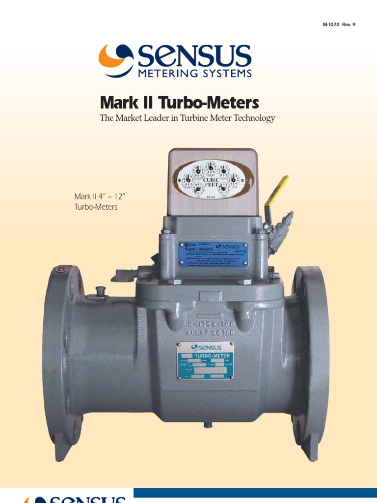 Sensus Mark II Turbine M-1070 R9 | Flow Measurement | Turbine