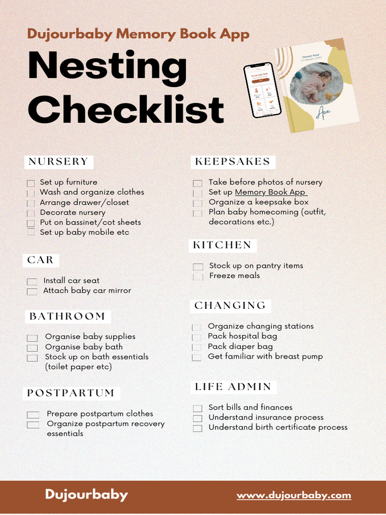 Free Printable Nesting Checklist | PDF