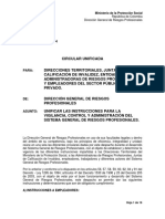 CIRCULAR UNIFICADA de 2004 (Para Realizar Examenes Medicos)