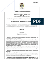 Decreto 2200 de 2005. Sobre Farmacovigilancia