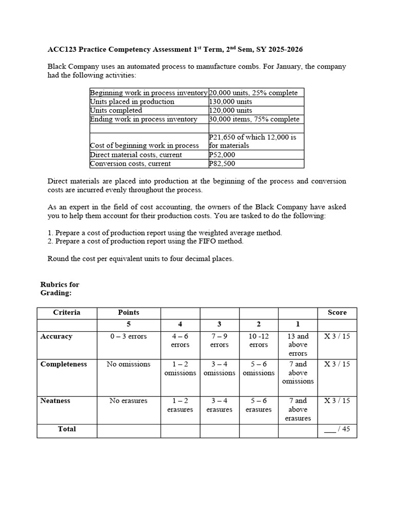 ACC123 Practice Competency Answer Key 1st Term 2nd Sem SY 2025 2026 ...