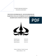 Student Research Proposal - Correlation Between Parenting Style and Nutritional Status of Children