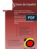 Clases de Español para Individuales o Grupos PDF