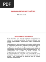 Pulido y ataque electrolítico más método tampón