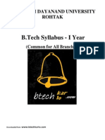 B.tech MDU Syllabus 1yr (Common)