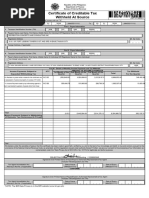 BIR Form 2307: Tax Withholding Certificate | PDF | Taxes | Value Added Tax