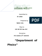 Elastic Collision With C++