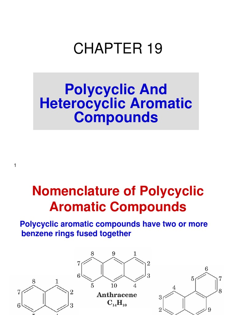 Polycyclic and Heterocyclic Aromatics | PDF | Pyridine | Aromaticity