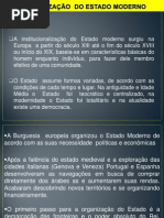 ORGANIZAÇÃO DO ESTADO MODERNO