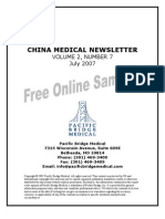 China Medical Newsletter Sample
