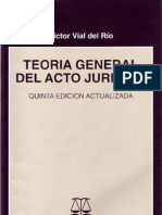 Teoria General Del Acto Juridico - Victor Vial del Rio