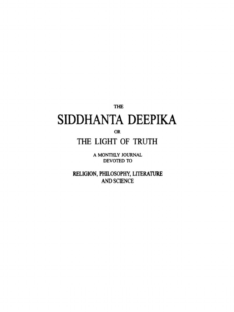Siddhanta Deepika Volume 1 PDF Indian Religions Cognitive Science