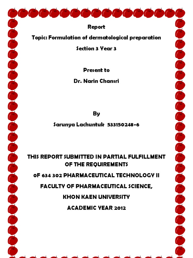 Menthol Gel Formulation with Carbopol 934 | PDF