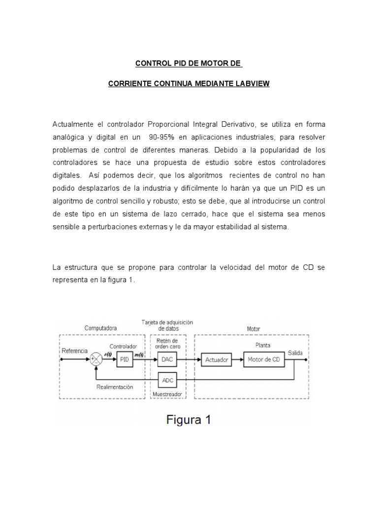 Control PID de Motor DC con LabVIEW | PDF | Electrónica | Matemáticas ...