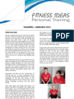 Fitness Ideas Newsletter - 1 Sept 2012