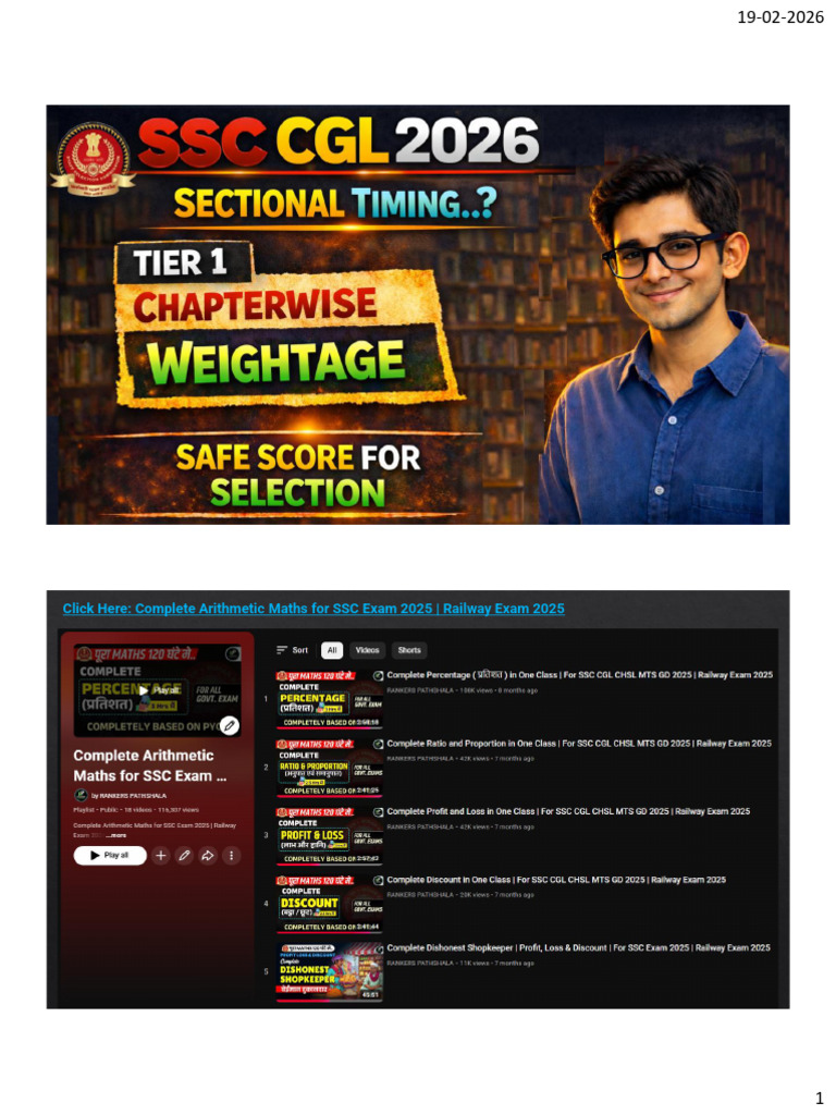 SSC CGL Chapterwise Weightage | PDF | Mathematics | Geometry