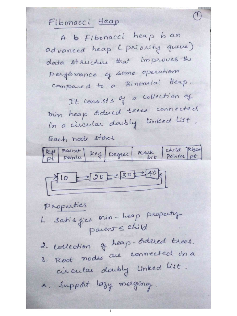 Fibonacci Heap in Data Structures by Swayam Prabha | PDF