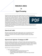 Research Areas in Signal Processing