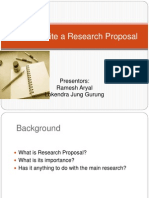 How To Write A Research Proposal