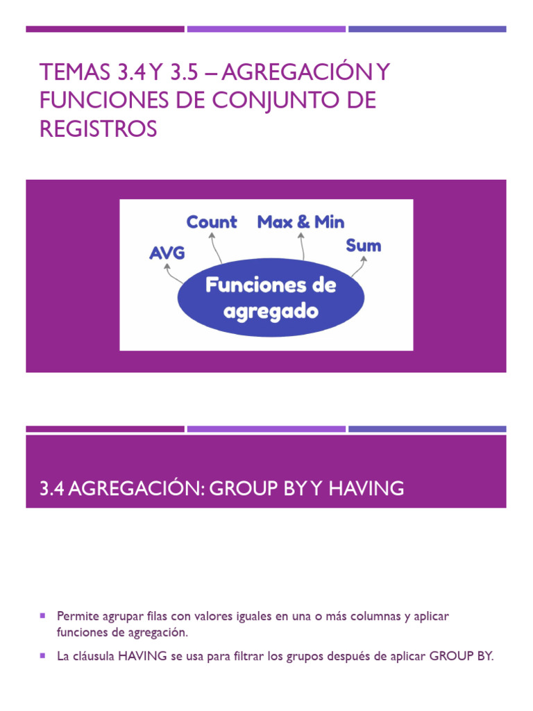 Agregacion y Funciones PostgreSQL | PDF