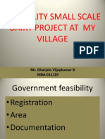 Feasibility Small Scale Dairy Project at My Village: Mr. Gharjale Vijaykumar B MBA 011/29