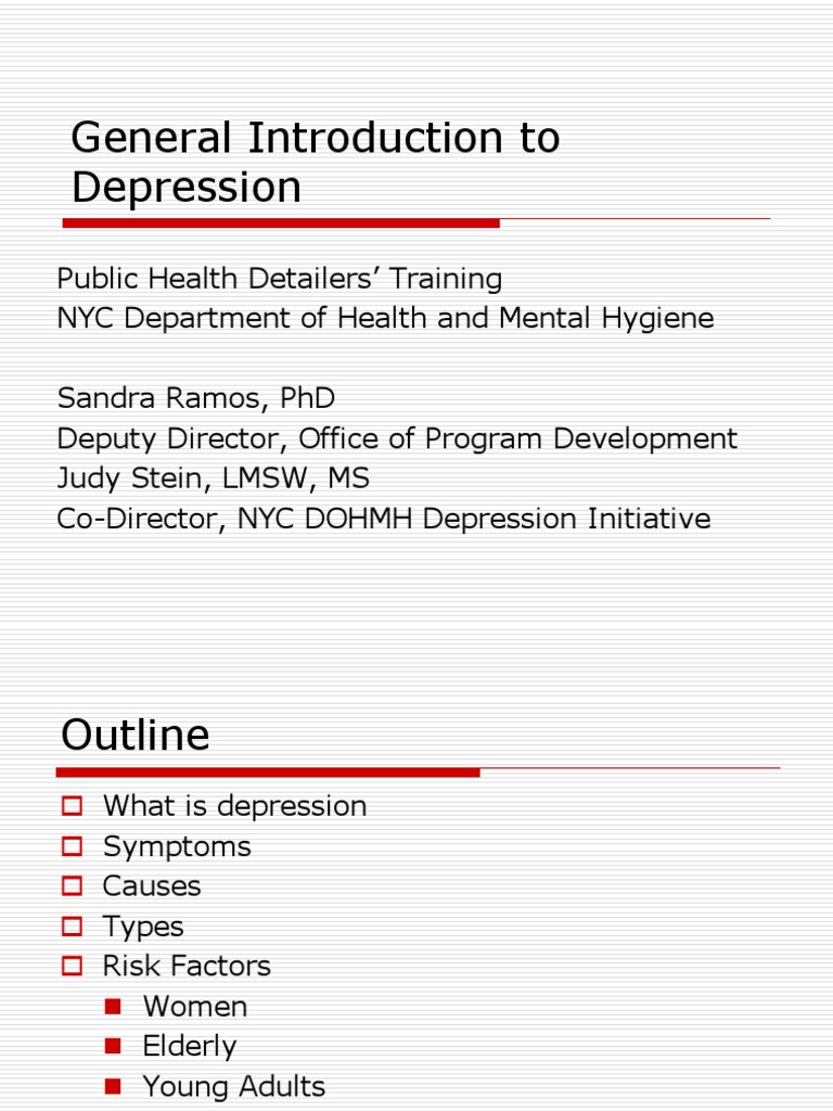 General Introduction To Depression | PDF | Major Depressive Disorder ...