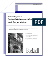 School Administration and Supervision: Graduate Programs in
