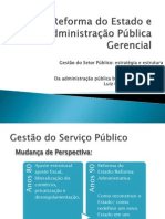 Reforma do Estado e Administração Pública Gerencial