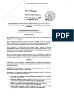 Decreto Ejecutivo 583 de 9 de Agosto 2012