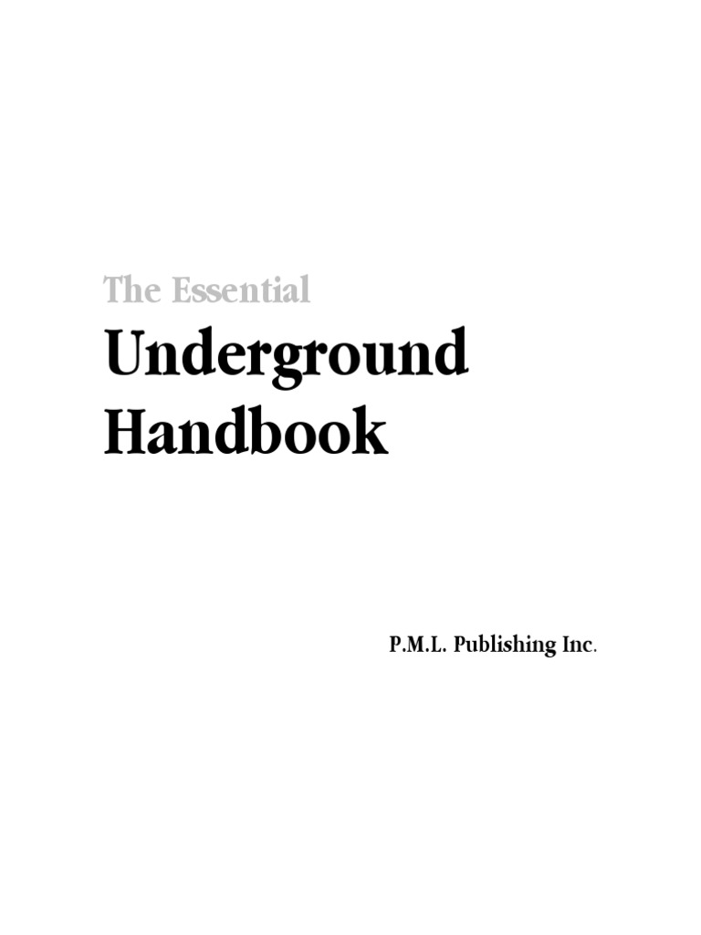 The Essential Underground Handbook (Open) | PDF