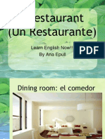 A Restaurant (Un Restaurante) : Learn English Now!!! by Ana Epull