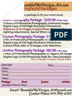 BeautifulByDesign Photography Packages