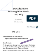 1 - Poverty Alleviation Learning What Works and Why (D. Karlan)