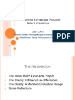 8 - Tbilisi Metro Extension Project and Impact Evaluation (CWRD)