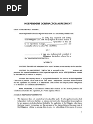 Sample Contract Home Based
