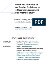 Chatterji Development and Validation of Indicators of Teacher Proficiency in Diagnostic Classroom Assessment