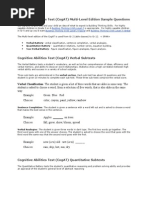 Sample Cognitive Abilities Test