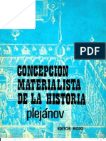 Plejanov G Concepcion Materialista de La Historia Ed Rojo 1973
