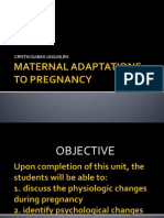 Maternal Adaptations To Pregnancy