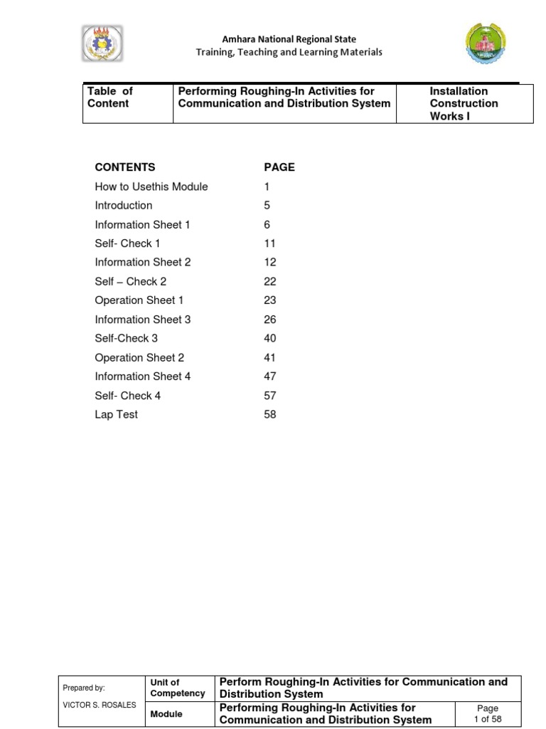 Learning Guide 1 | Electrical Wiring | Industries