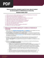 UFS Residence Application Guide 2026 | PDF