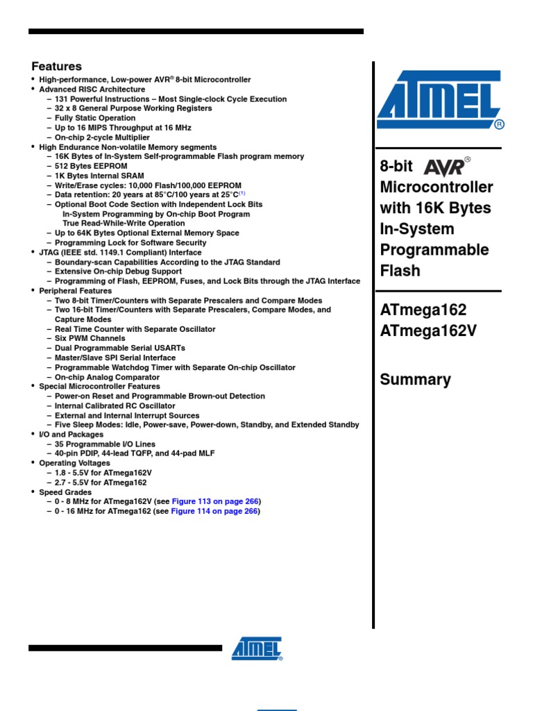 8-Bit Microcontroller With 16K Bytes In-System Programmable Flash ...