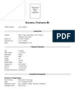 Sample Resume Format Download