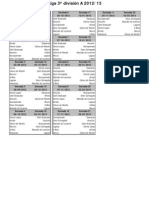 Calendario Tercera Division -A- 2012-13
