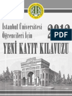 İstanbul Üniversitesi 2012 2013 Kayıt Kılavuzu