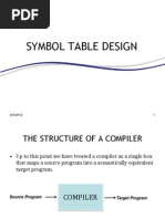 Symbol Table Design (Compiler Construction)