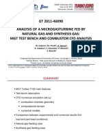 Analysis of a Microgas Turbine Fed by Natural Gas and Synthesis Gas