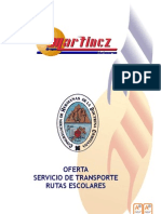 Oferta Servicio de Transporte Curso 2012 2013